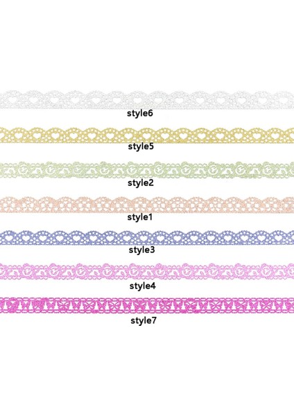 Stil6 Stil 1 Rulo Yaratıcı Glitter Dıy Washi Maskeleme Bandı Kendinden Yapışkanlı Dantel Şeritler Sticker Öğrenci Scrapbooking Dekorasyon (Yurt Dışından) indirimleri