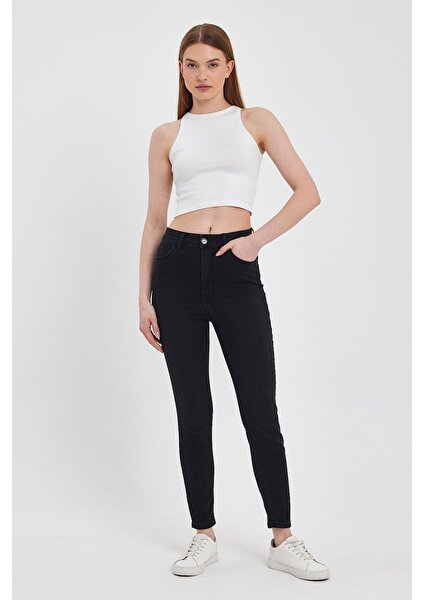 Kadın Holly Black Ekstra Yüksek Bel Skinny Jean Pantolon