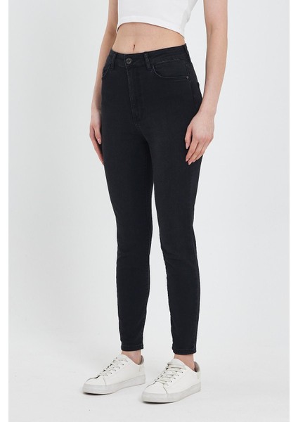 Kadın Holly Black Ekstra Yüksek Bel Skinny Jean Pantolon