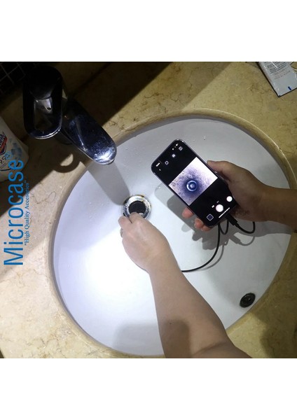 Iphone Lıghtning Endeskop Kamera LED Su Geçirmez 5 Metre Borescope Yılan Kamera AL4196