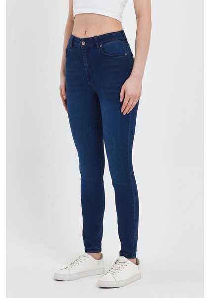 Kadın Gabriella Premium Dark Blue Skinny Jean Pantolon (Lyocell) fiyatları