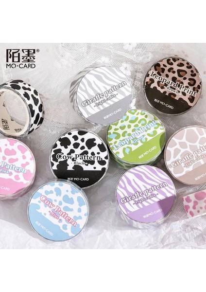 Izgaralar 001 Stili 1 Adet Renkli Süt Inek Zebra Leopar Dekoratif Kağıt Washi Maskeleme Bandı Sticker Defter Günlüğü Dekorasyon (Yurt Dışından) fiyatları