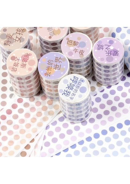 Qingyidemingzihuh Stili 6cm * 300CM Morandi Gradyan Renkli Nokta Washi Bant Sevimli Ins Edebi Tuz Kawaool Dergisi Sticker Scrapbooking Etiket Malzemeleri (Yurt Dışından)