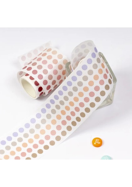 Qingyidemingzihuh Stili 6cm * 300CM Morandi Gradyan Renkli Nokta Washi Bant Sevimli Ins Edebi Tuz Kawaool Dergisi Sticker Scrapbooking Etiket Malzemeleri (Yurt Dışından)