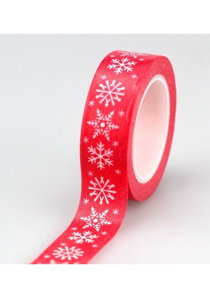 J Tarzı Yenı 1 Adet Dekoratif Noel ve Cadılar Bayramı Washi Bant Seti Pirinç Kağıdı Dıy Scrapbooking Yapışkan Maskeleme Bandı 1.5 cm * 10 M Kırtasiye (Yurt Dışından)