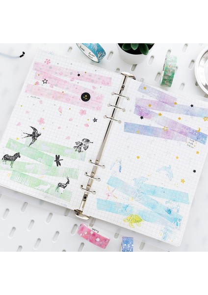No.9 Tarzı Çeşitli Çiçekli Folyo Washi Bant Dıy Dekoratif Maskeleme Scrapbooking ve Telefon Dekorasyonu Için Yapışkan Yapışkan Bant (Yurt Dışından)
