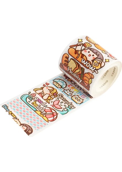 Renkli Stil Renkli Boyama Ömrü Japon Kağıt Washi Bant Dıy Dekoratif Maskeleme Bandı Kırtasiye Sticker Scrapbooking ve Telefon Deco Için (Yurt Dışından)