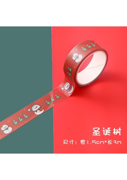 E Stili Noel Tatil Maskeleme Bandı Washi Bantlar El Hesabı Malzemesi Scrapbooking El Sanatları Için Diy Sarma ve Parti Malzemeleri (Yurt Dışından)