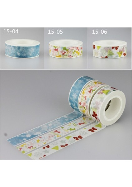 No.4 Tarzı 1 Adet Diy Şeker Sıcak Çiçek Bant Dekorasyon Rulo Diy Washi Dekoratif Yapışkan Kağıt Maskeleme Bandı Kendinden Yapışkanlı Bant Karalama Defteri Bandı (Yurt Dışından) modelleri