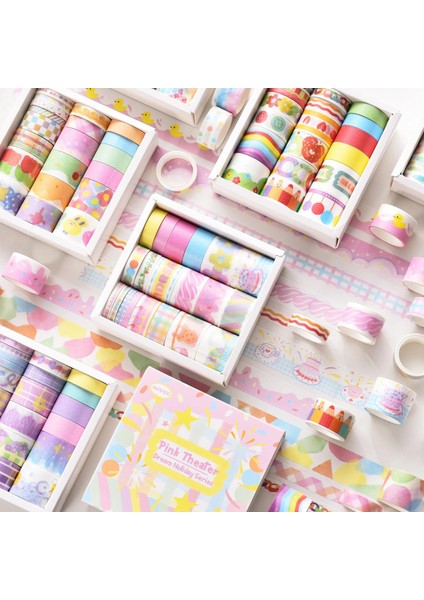F Stili 20 Rulo Gökkuşağı Renk Maskeleme Washi Bant Scrapbooking Için Dıy Sanat El Sanatları Dekoratif Dergiler Planlayıcıları (Yurt Dışından) fiyatları