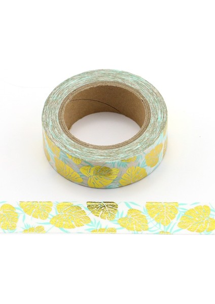 G195 Stili 1x Folyo Washi Bant 15MM * 10M Renkli Scrapbooking Araçları Sevimli Adhesiva Decorativa Japon Kırtasiye Washi Bantlar (Yurt Dışından) modelleri