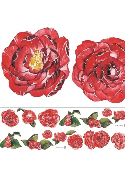 Pet 6CMX3M Stili Geniş Washi Bant Çiçek Çiçek Maskeleme Bandı Kırtasiye Dekoratif Scrapbooking Etiketler Dergisi Dekor (Yurt Dışından)