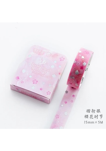 No.16 Tarzı Çeşitli Çiçekli Folyo Washi Bant Dıy Dekoratif Maskeleme Scrapbooking ve Telefon Dekorasyonu Için Yapışkan Yapışkan Bant (Yurt Dışından)