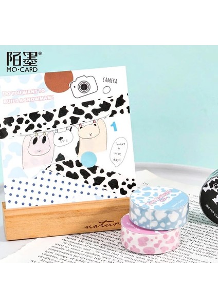 Izgaralar 001 Stili 1 Adet Renkli Süt Inek Zebra Leopar Dekoratif Kağıt Washi Maskeleme Bandı Sticker Defter Günlüğü Dekorasyon (Yurt Dışından) indirimleri