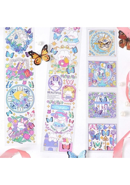Bir Stil 1 Sayfalık Pet Yaratıcı Sevimli Karikatür Kelebek Maskeleme Bandı Scrapbooking Dergisi Için Dıy Malzeme Çocuk Kız Planlayıcıları (Yurt Dışından) fiyatları
