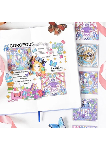 Bir Stil 1 Sayfalık Pet Yaratıcı Sevimli Karikatür Kelebek Maskeleme Bandı Scrapbooking Dergisi Için Dıy Malzeme Çocuk Kız Planlayıcıları (Yurt Dışından) indirimleri