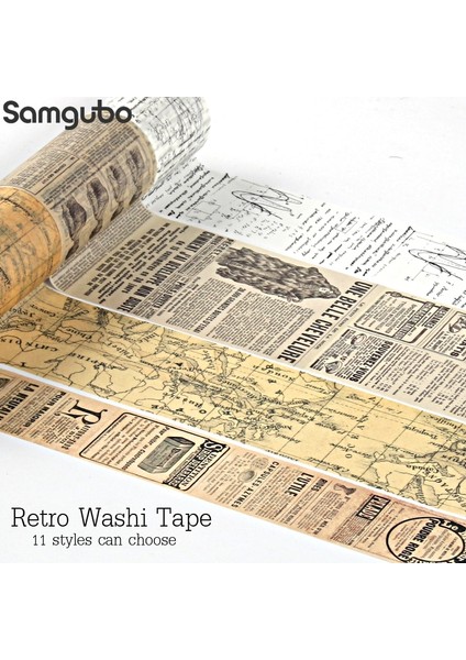 Ingilizce 35MM Stili M Beden Retro Washi Bant Seti Vintage Dekorasyon Scrapbooking Maskeleme Wasitape Dekoratif Yıkama Whasi Decorada Çıkartmalar Günlüğü (Yurt Dışından) fırsatları
