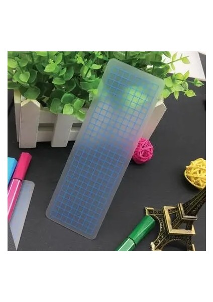 Mavi 10 Adet Tarzı Lot 5*15CM Bant Dağıtıcı, Mat Pvc Washi Bantlar Organizatör Cetvel Araçları Sargı Bandı Kırtasiye (Yurt Dışından)