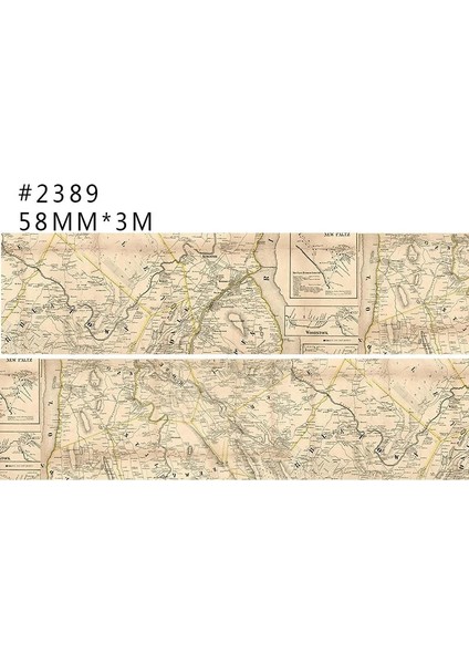 NO.2389 Tarzı Jiataihe Washi Bant Haritaları Vintage Posterler, Ingilizce, Dıy Karalama Defteri Kağıdı Fotoğraf Albümü Japon Maskeleme Bandı (Yurt Dışından)