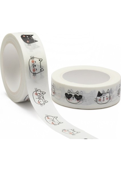 A411 Stili 2021 Yeni M Kedi Küçük Kalpli Kedi Paws Kedi Dikişsiz Dekoratif Washi Bant Scrapbooking Maskeleme Bandı Okul Ofis Tedarik (Yurt Dışından)