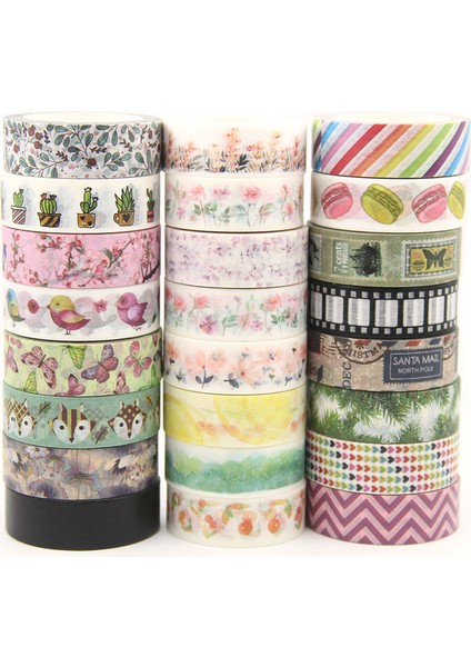 B139 Stili B03-B Kawaii Karikatür Dekorasyon Bandı Kağıt Washi Maskeleme Bandı Yaratıcı Scrapbooking Kırtasiye Okul Malzemeleri (Yurt Dışından)