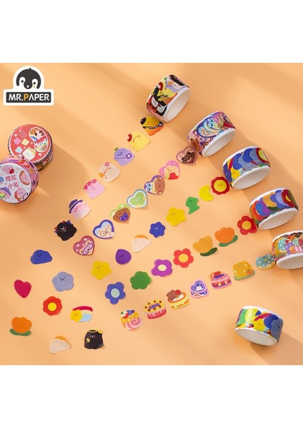 F Stili Mr.paper Roll 8 Tasarımlar Sweetheart Bubble Machine Serisi Ins Style Washi Bant Dekoratif Bant Dıy Karalama Defteri Sticker (Yurt Dışından) indirimleri