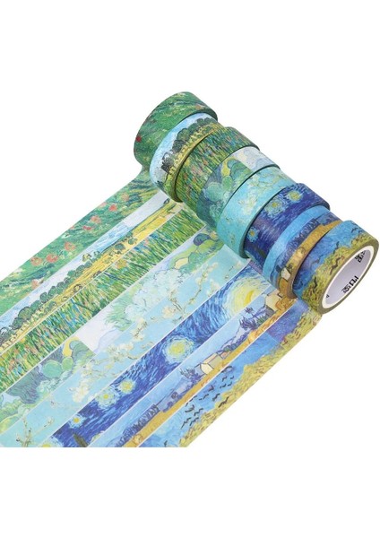 E Stili Van Gogh Boyama Washi Bant Dıy Scrapbooking Dekoratif Maskeleme Bandı Okul Ofis Tedarik Escolar Papelaria (Yurt Dışından) modelleri