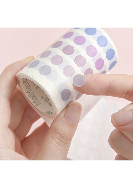 G Tarzı Daire Etiketler Degrade Renkli Nokta Washi Etiketler Yuvarlak Etiketler Scrapbooking Günlüğü Albümü Için Nokta Yazma Washi Bant (Yurt Dışından)