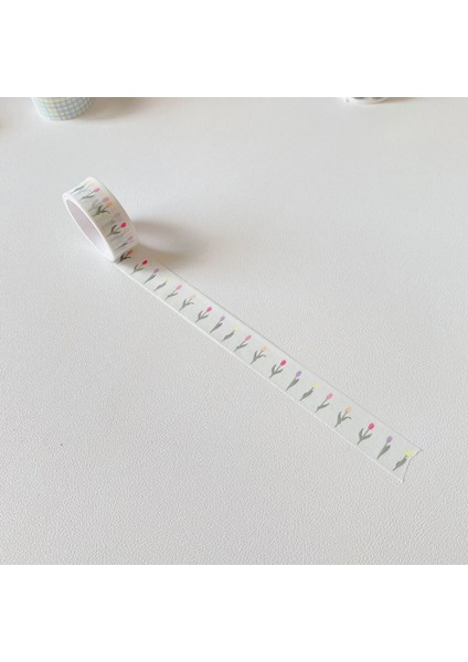 C Stili Ins Washi Bantlar Sevimli Gülen Ayı Lale Maskeleme Bandı Günlüğü Kırtasiye Sticker Dıy Dekor Dergisi Kore Scrapbooking Yapışkan Bant (Yurt Dışından)