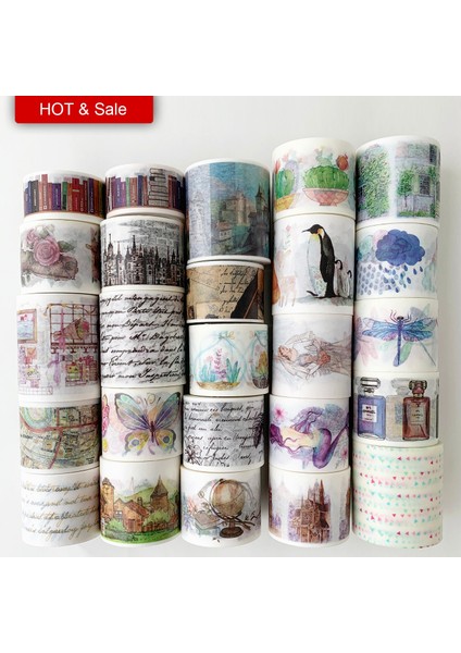 NO.8569 Tarzı Washi Bant, Techo Bant, Dıy Zanaat Maskeleme Bandı, Karalama Defteri Günlüğü Hediye, Birçok Kupon ve Çiçek Desenleri. Sıcak ve Satış, 8410 (Yurt Dışından)