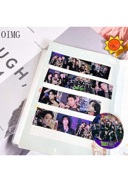 2022-BANGTAN Bir Stil 2022 Kpop Washi Bantlar Çıkartmalar Bangtan Boys Sokak Çocukları Enhypen Yeni Albüm Yapışkanlı Kağıt Maskeleme Bantları Diy Scrapbooking Dekorları (Yurt Dışından)