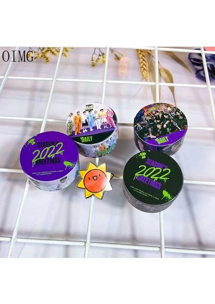 2022-BANGTAN Bir Stil 2022 Kpop Washi Bantlar Çıkartmalar Bangtan Boys Sokak Çocukları Enhypen Yeni Albüm Yapışkanlı Kağıt Maskeleme Bantları Diy Scrapbooking Dekorları (Yurt Dışından)