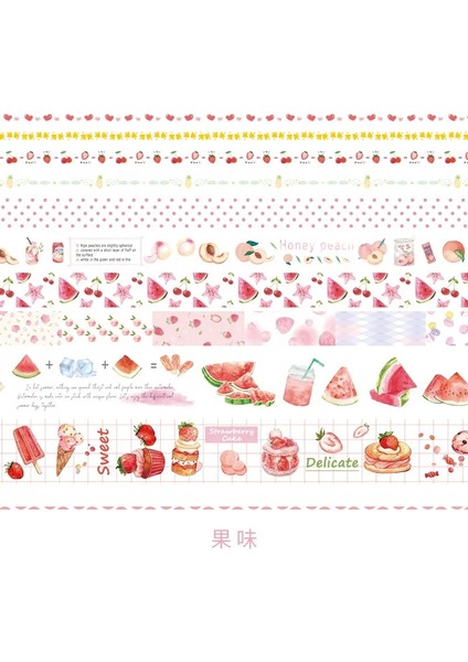 No.6 Tarzı Ack Flamingo Çiçek Kız Günlüğü Mermi Washi Bant Seti Dıy Scrapbooking Sticker Etiket Maskeleme Bandı Okul Ofis Tedarik (Yurt Dışından)