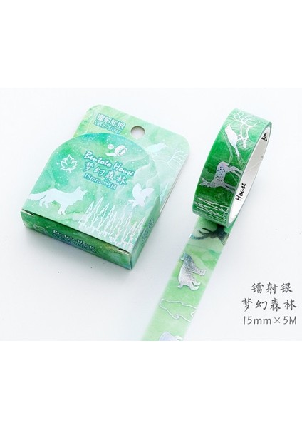 C Stili Çeşitli Çiçekli Folyo Washi Bant Dıy Dekoratif Maskeleme Scrapbooking ve Telefon Dekorasyonu Için Yapışkan Yapışkan Bant (Yurt Dışından)