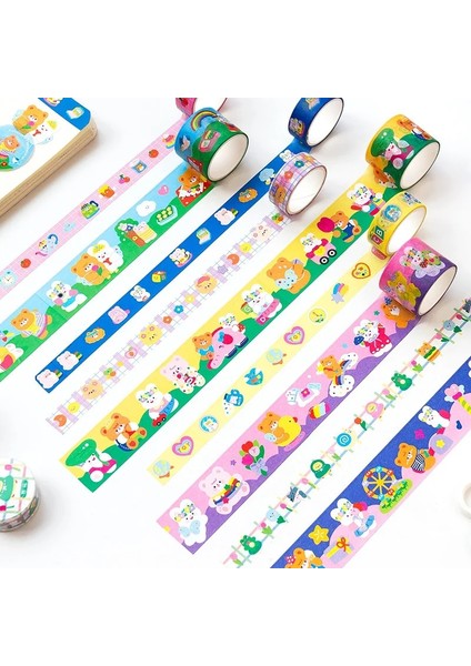 C 15MMX3M Stili 1 Rulo Washi Kağıt Sevimli Karikatür Renkli Ayı Tavşan Günlük Sanat Zanaat Günlüğü Kart Yapımı Için Maskeleme Bandı Scrapbooking Dıy (Yurt Dışından) indirimleri