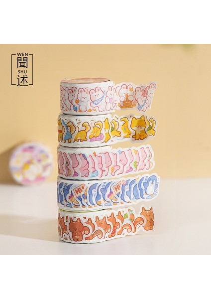 H Tarzı Rulo Kawaii Karikatür Nokta Washi Bant Sevimli Hamster Penguen Tavşan Ayı Dekoratif Sticker Scrapbooking Günlüğü Kitap Için (Yurt Dışından) fiyatları