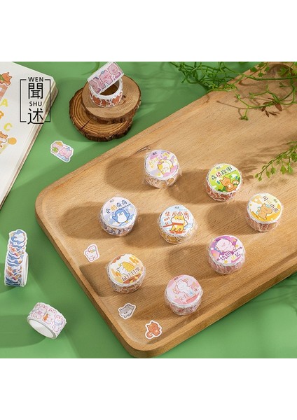 H Tarzı Rulo Kawaii Karikatür Nokta Washi Bant Sevimli Hamster Penguen Tavşan Ayı Dekoratif Sticker Scrapbooking Günlüğü Kitap Için (Yurt Dışından) modelleri