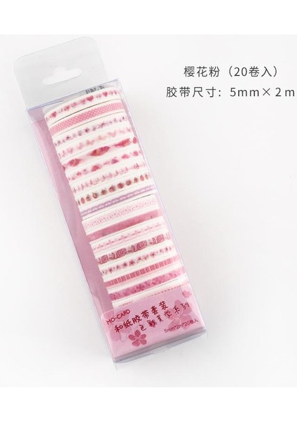 B Tarzı Ack Çok Renkli Washi Bant Scrapbooking Dekoratif Yapışkan Bantlar Kağıt Japon Kırtasiye Sticker (Yurt Dışından)