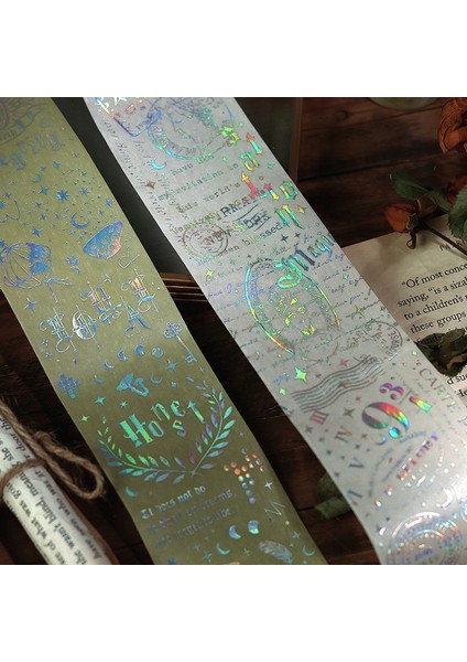 C Stili Acemi Sihirbazlar Için Bir Başlangıç ​​kılavuzu Maskeleme Washi Bant Dekoratif Lazer Gümüş Yapışkan Bant Diy Scrapbooking Etiket Etiket (Yurt Dışından) fırsatları