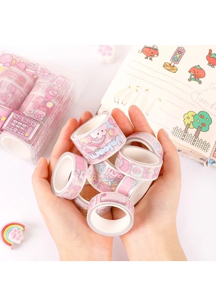 Kız Washi Bant Stili Washi Bant Seti Scrapbooking Malzemesi Okul Malzemeleri Kırtasiye Sakura Washitape Unicorn Papeleria Japonesa Maskeleme Bandı (Yurt Dışından)