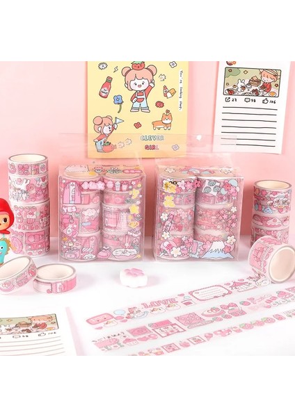 Kız Washi Bant Stili Washi Bant Seti Scrapbooking Malzemesi Okul Malzemeleri Kırtasiye Sakura Washitape Unicorn Papeleria Japonesa Maskeleme Bandı (Yurt Dışından)