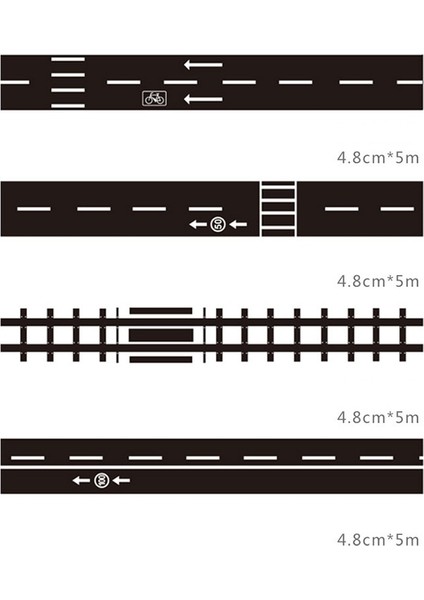 2 Adet C Tarzı M Demiryolu Tren Eğrisi Tasarım Kağıt Washi Bant Dıy Yol Trafik Yapışkan Bant Scrapbooking Sticker Etiket Maskeleme Bandı (Yurt Dışından)