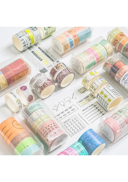 No.4 Tarzı Lot Iyi Yaşam Serisi Washi Bant Diy Dekoratif Scrapbooking Planlayıcısı Maskeleme Bandı Yapışkanlı Etiket Etiket Bant Kırtasiye (Yurt Dışından) modelleri