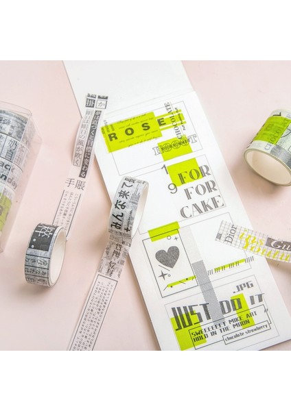 No.4 Tarzı Lot Iyi Yaşam Serisi Washi Bant Diy Dekoratif Scrapbooking Planlayıcısı Maskeleme Bandı Yapışkanlı Etiket Etiket Bant Kırtasiye (Yurt Dışından) indirimleri