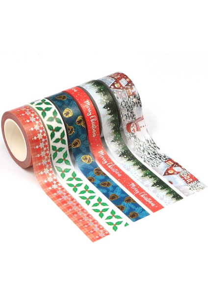 Bifeng Shop E Stili Mengtai Merry Christmas Maskeleme Washi Bant Dekoratif Penguen Yaldız Folyo Yapışkan Bant Decora Diy Scrapbooking Sticker Etiket (Yurt Dışından)