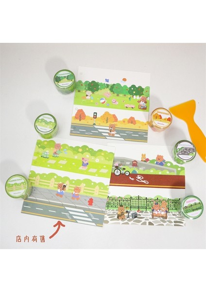 No.11 Stili Orman Sokak Washi Maskeleme Bandı Scrapbooking Dergisi Dekoratif Yapışkan Bant Dıy El Kitabı Malzeme Kırtasiye Okul Malzemeleri (Yurt Dışından) modelleri