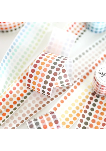 C Stili Washi Bant Renkli Nokta Çıkartmalar Günlüğü Albümü Scrapbooking Dekorasyon Dıy Etiket Çıkartmaları Okul Ofis Kırtasiye (Yurt Dışından) indirimleri