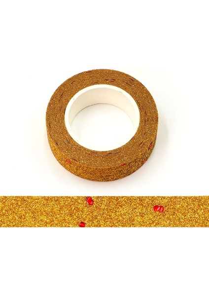 GP55 Stili 1x Toz Washi Bant Glitter Renk Japon Kırtasiye 15MM * 5 Metre Kawaii Kağıt Scrapbooking Okul Araçları Dekoratif Bantlar Maske (Yurt Dışından)