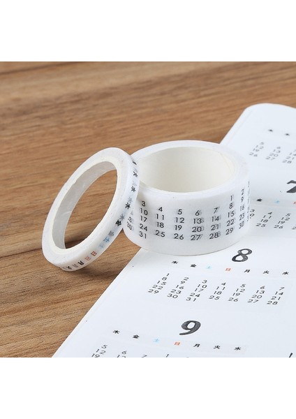 Et Tarih Hafta Takvimi Washi Bant Planlayıcı Maskeleme Bandı Günlük Sarf Malzemeleri Scrapbooking Kağıdı Kırtasiye (Yurt Dışından)