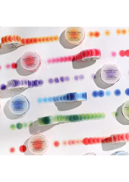 Mavi Stil 6 Işık ve Gölge Tasarımı Afterglow Nokta Daire Washi Bant Etiketler Ins El Hesabı Malzeme Petal Sızdırmazlık Macunu (Yurt Dışından) fiyatları